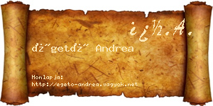 Égető Andrea névjegykártya
